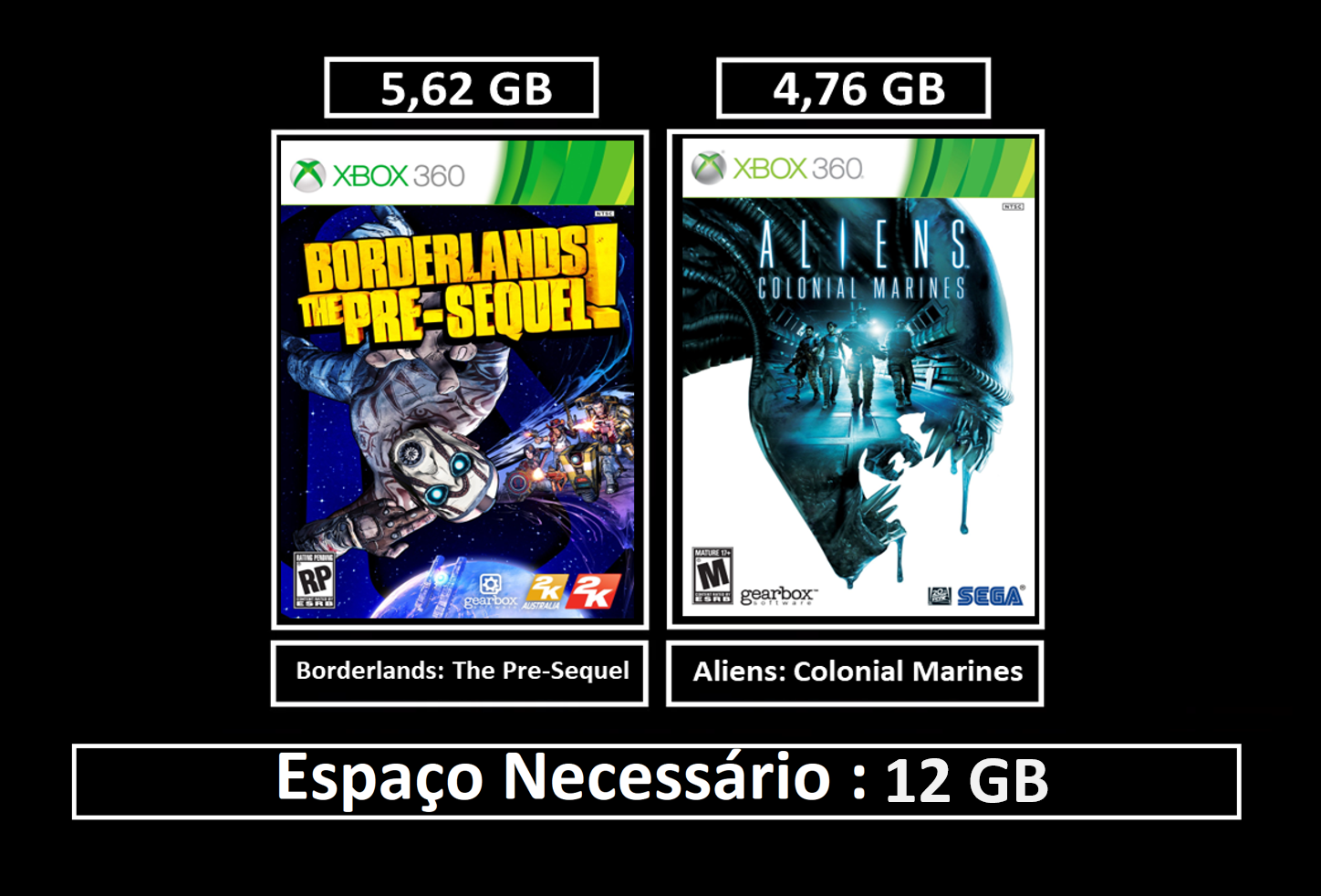 borderlands the pre sequel + aliens colonial marines transferência de licença xbox 360 digital borderlands the pre sequel + aliens colonial marines transferência de licença xbox 360 digital