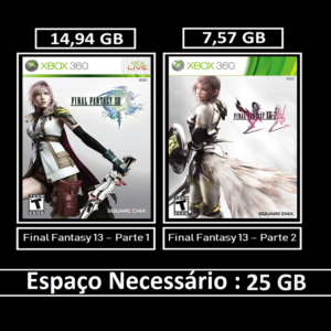 final fantasy 13 parte 1 e 2 transferência de licença xbox 360 digital