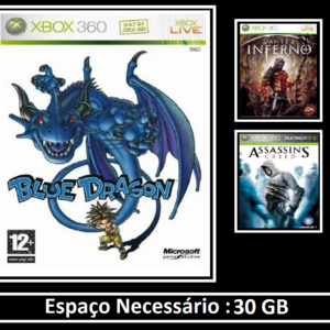 blue dragon + 2 jogos transferência de licença xbox 360 digital