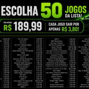 pacote de 100 jogos transferência de licença xbox 360 digital