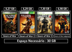 coleção completa gears of war transferência de licença xbox 360 digital