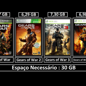 coleção completa gears of war transferência de licença xbox 360 digital
