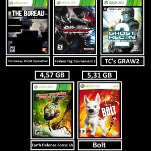 pacote de 10 jogos transferência de licença xbox 360 digital (cópia)