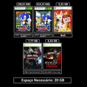 sonic the hedgehog 4 + 3 jogos transferência de licença xbox 360 digital