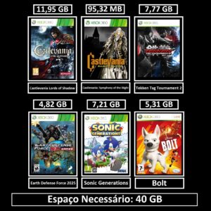 combo de 7 jogos transferência de licença xbox 360 digital (cópia)