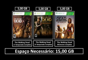 coleção the walking dead transferência de licença xbox 360 digital