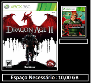 dragon age 2 + brinde transferência de licença xbox 360 digital