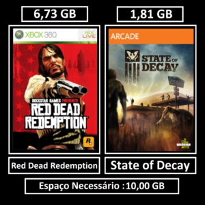 red dead redemption + modo zumbi transferência de licença xbox 360 digital (cópia)
