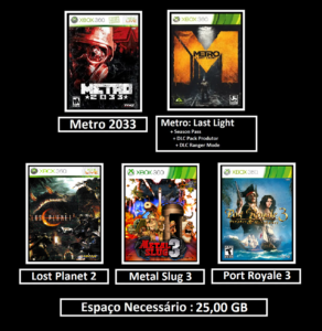 metro 2033 + last light + dlc's transferência de licença xbox 360 digital