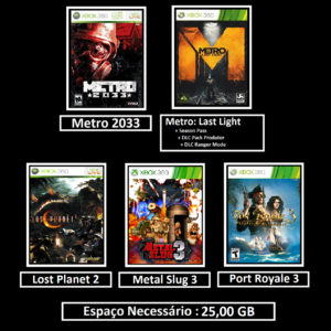 metro 2033 + last light + dlc's transferência de licença xbox 360 digital