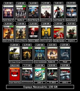 pacote de 53 jogos transferência de licença xbox 360 digital (cópia)