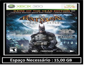 batman arkham asylum transferência de licença xbox 360 digital
