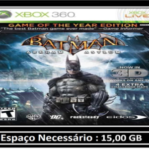 batman arkham asylum transferência de licença xbox 360 digital