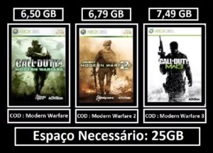 trilogia modern warfare transferência de licença xbox 360 digital