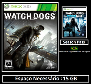 Inicial watch dogs + 5 jogos transferência de licença xbox 360 digital (cópia)