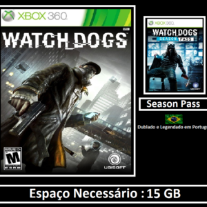 watch dogs + 5 jogos transferência de licença xbox 360 digital (cópia)