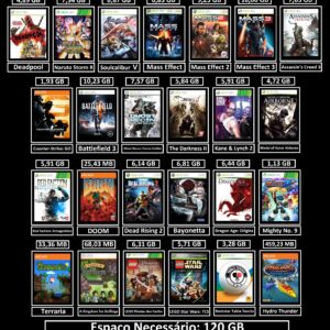 watch dogs + 6 jogos transferência de licença xbox 360 digital (cópia)