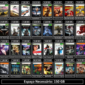 pacote de 52 jogos transferência de licença xbox 360 digital (cópia)