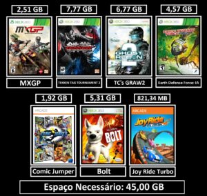 Inicial pack de 10 jogos transferência de licença xbox 360 digital (cópia)