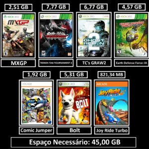 pack de 10 jogos transferência de licença xbox 360 digital (cópia)